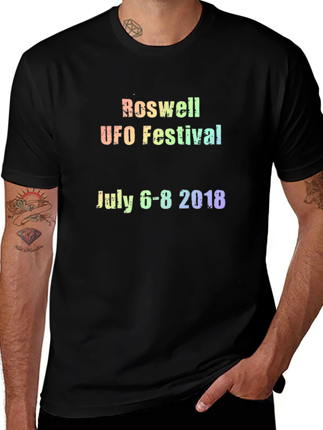Roswell UFO Festival 2018 Black T-Shirt