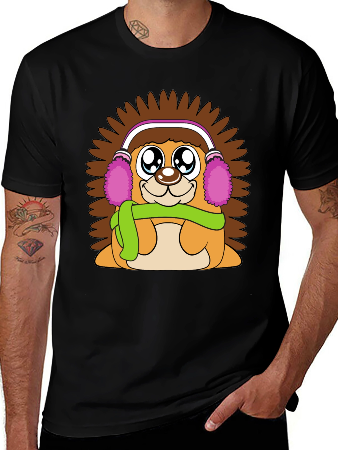Variant 30 of Cute Hedgehog T-Shirt: Warm & Fuzzy Design