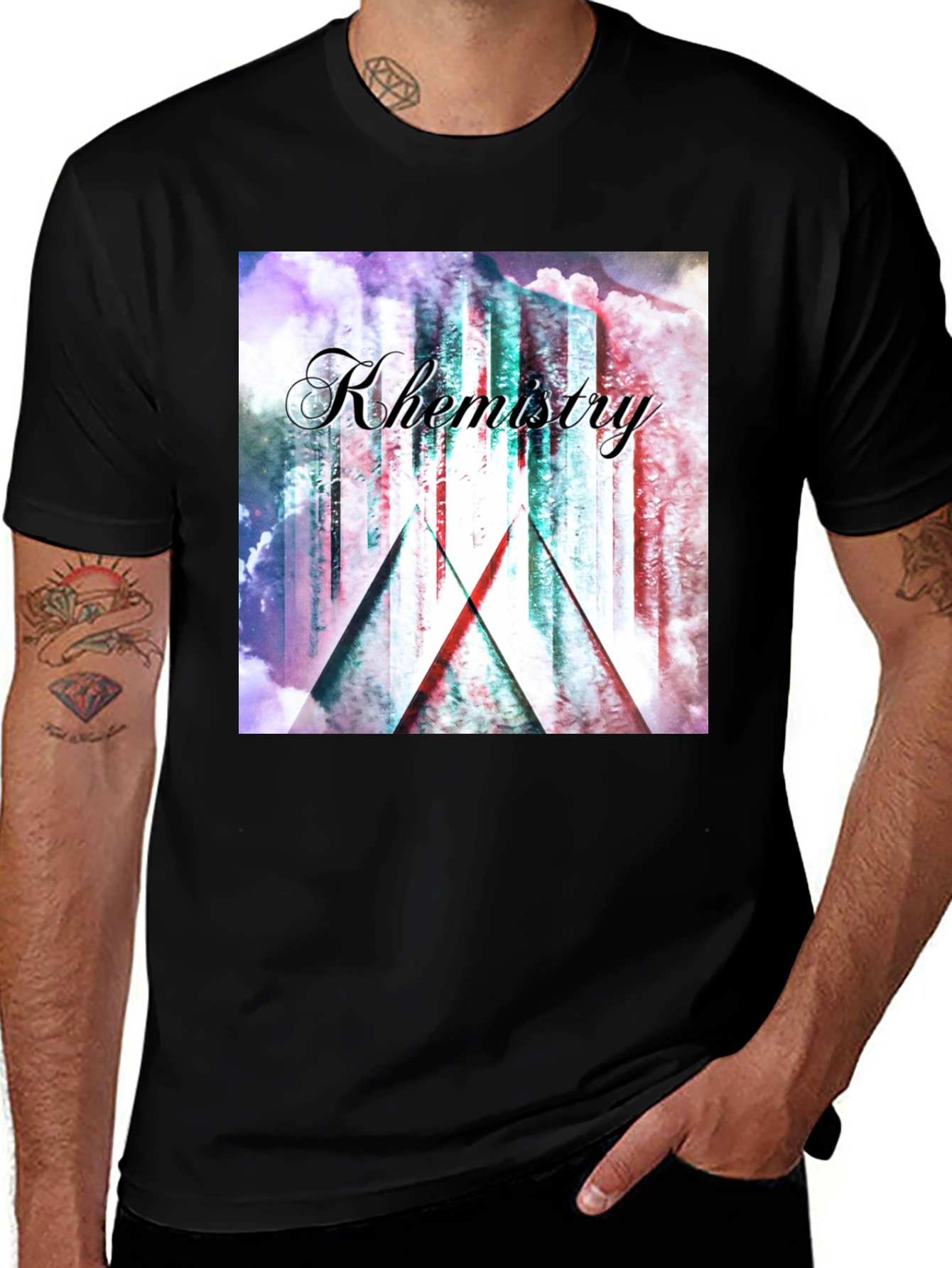 Variant 8 of Abstract "Khemistry" Graphic Tee - Modern Design