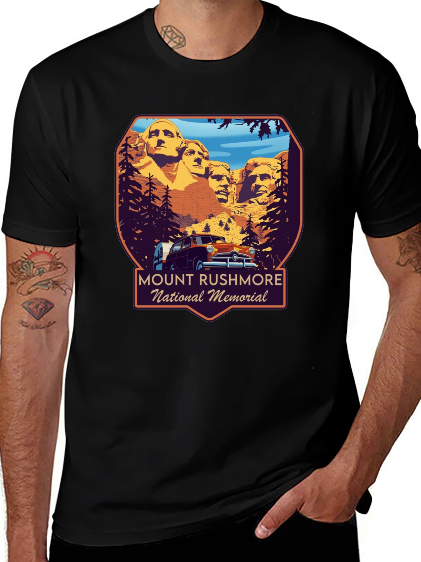 Variant 19 of Mount Rushmore National Memorial Graphic T-Shirt