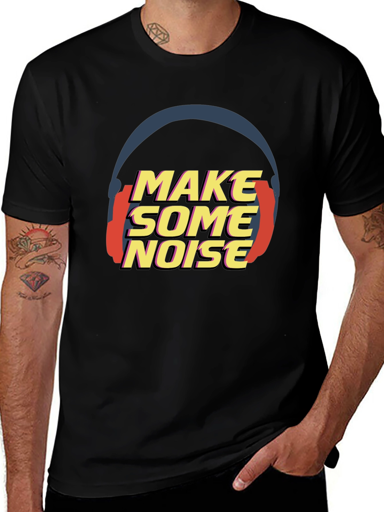 Variant 30 of Make Some Noise Black T-Shirt