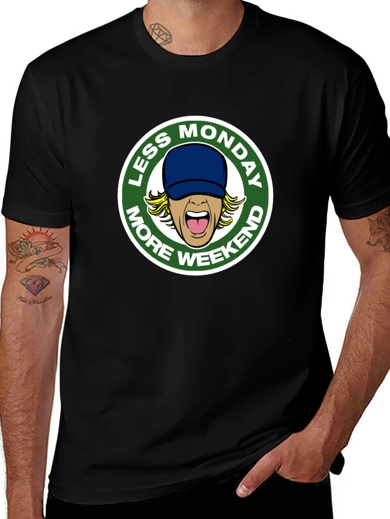 Variant 24 of Less Monday More Weekend Graphic Tee