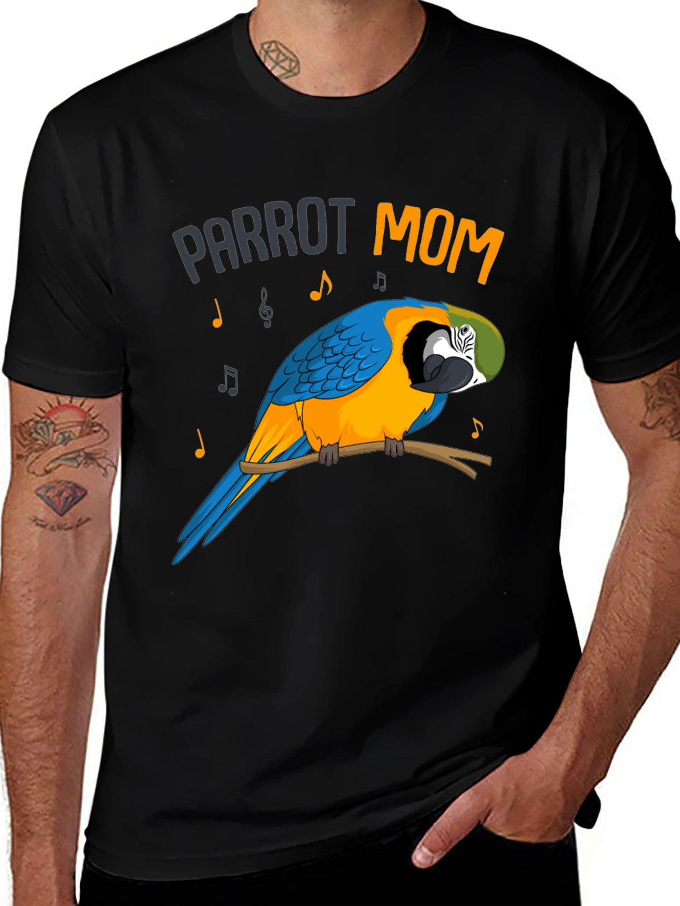 Variant 20 of Parrot Mom Graphic T-Shirt - Bird Lover Tee