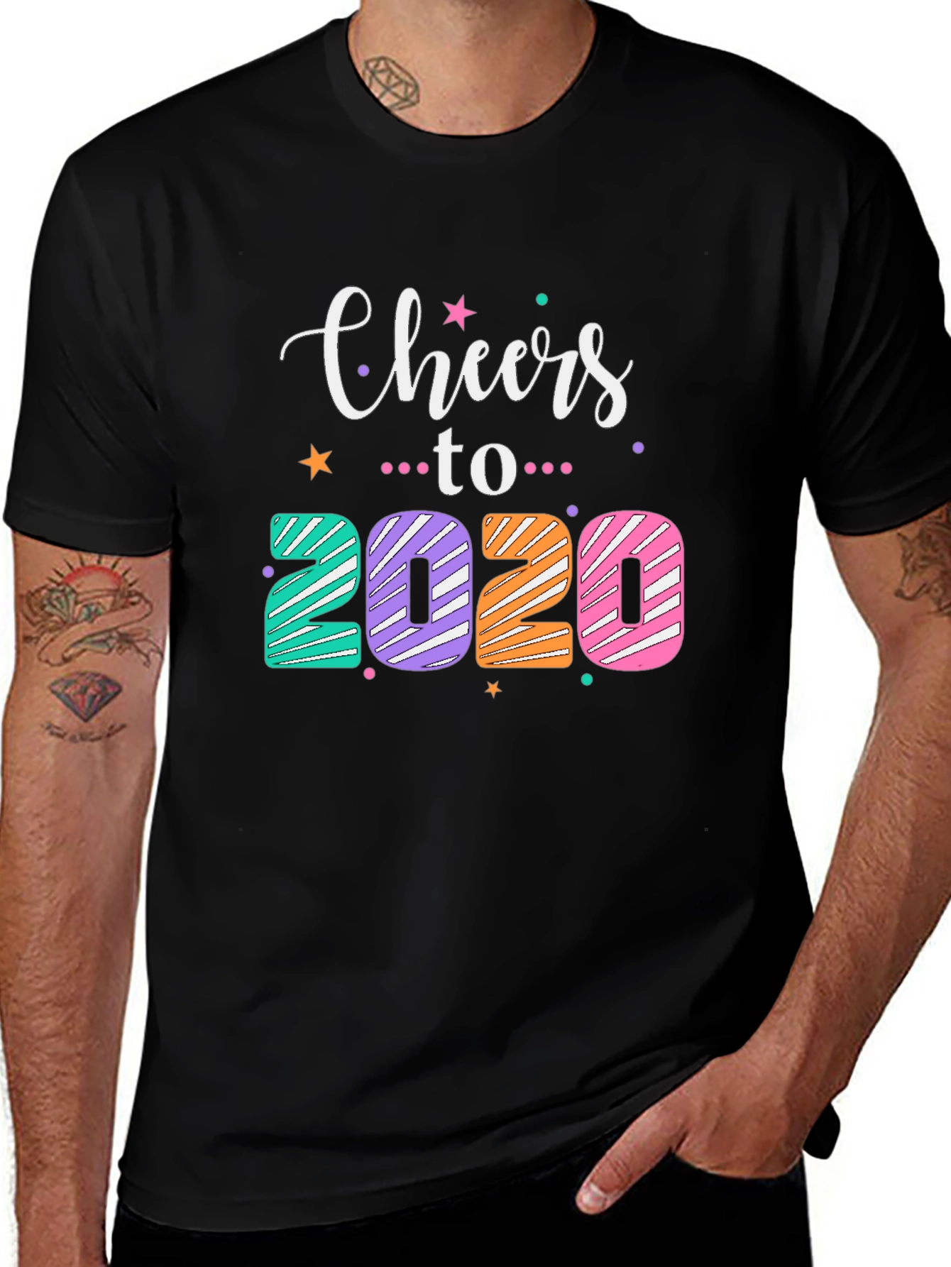 Variant 14 of Cheers to 2020 Graphic Tee - Black Unisex