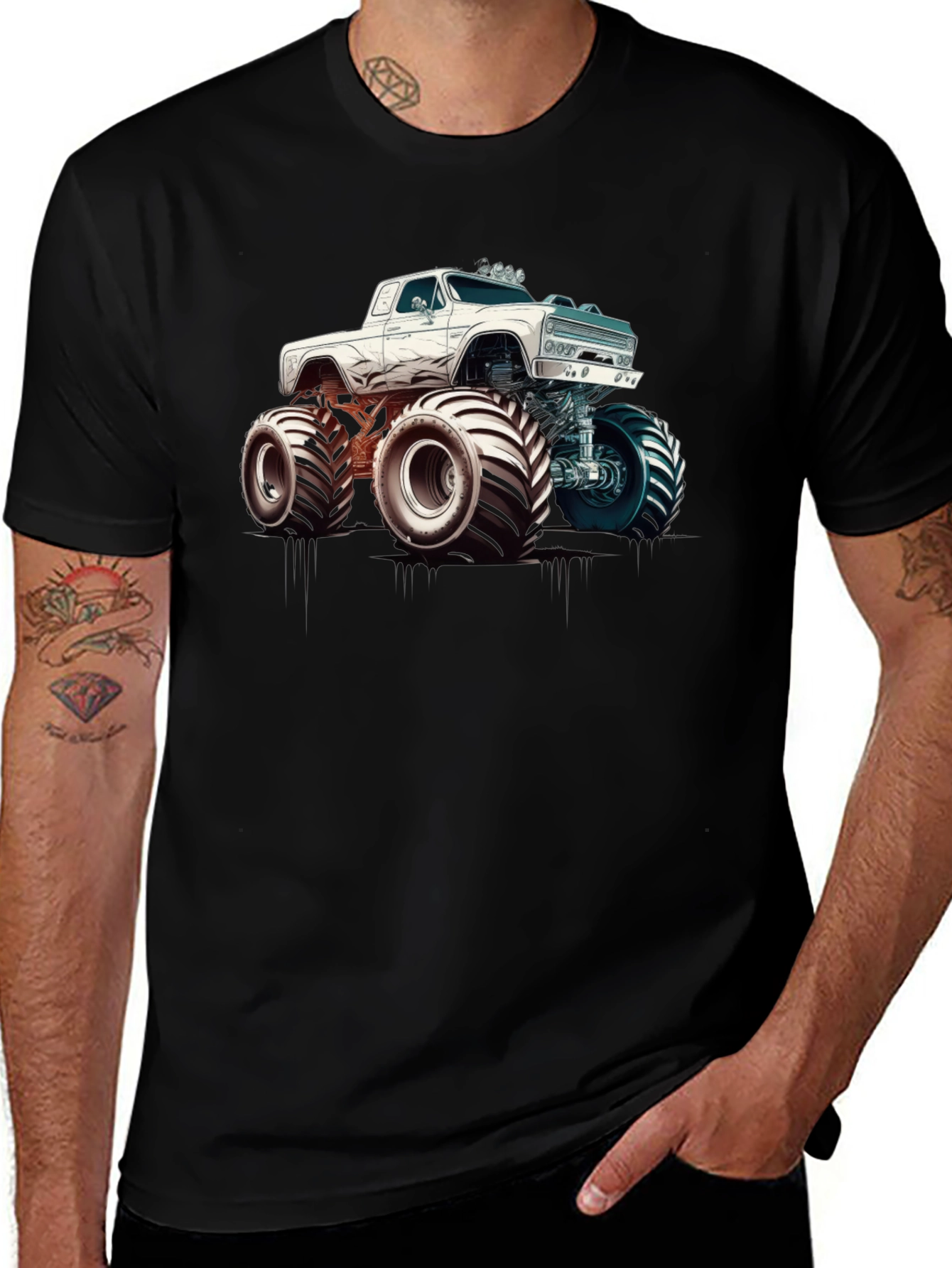 Monster Truck Graphic Tee - Black
