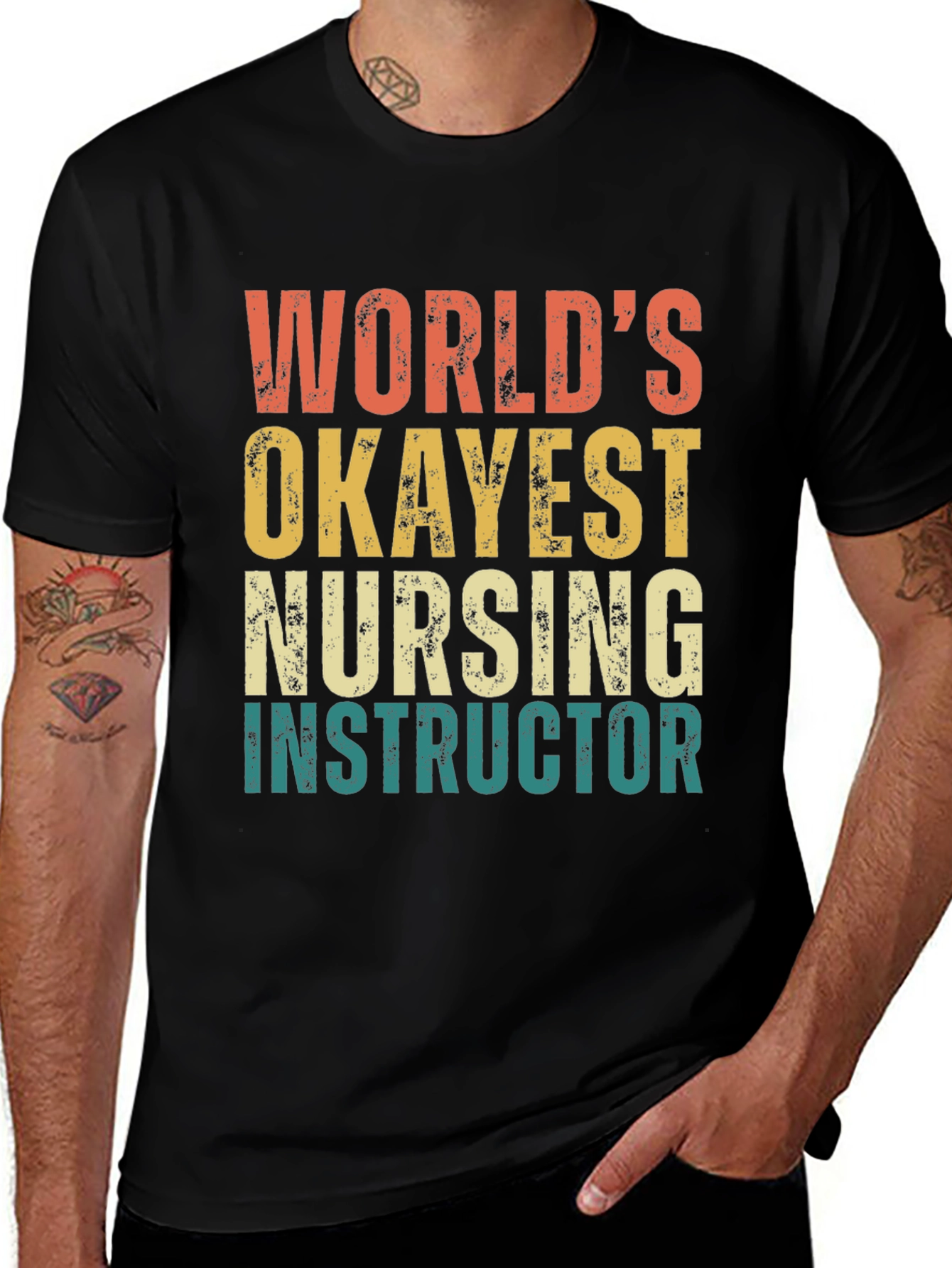 Variant 23 of World's Okayest Nursing Instructor T-Shirt
