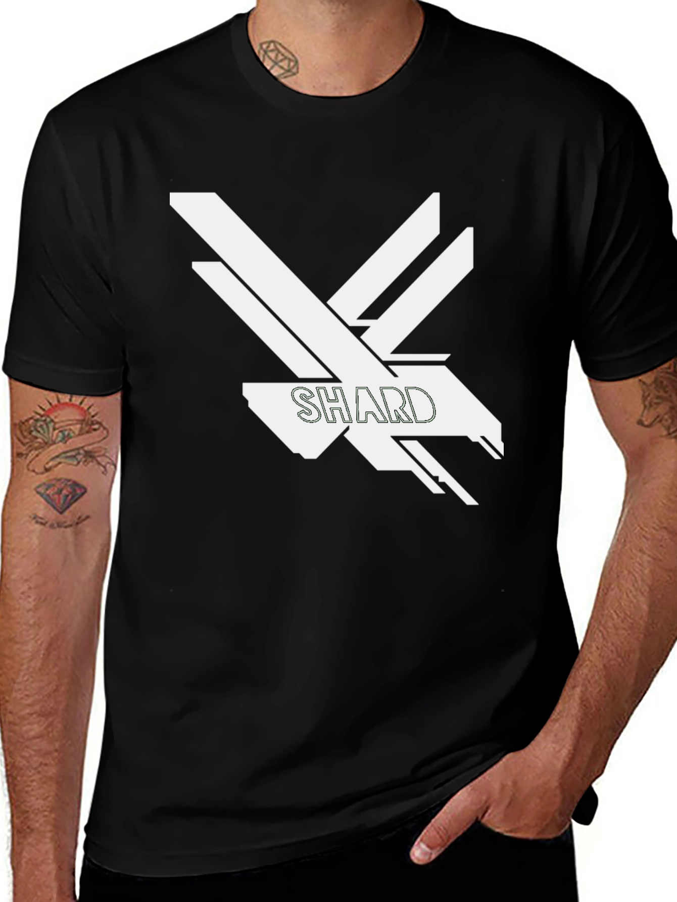 Variant 17 of SHARD Graphic T-Shirt - Black Crew Neck Tee