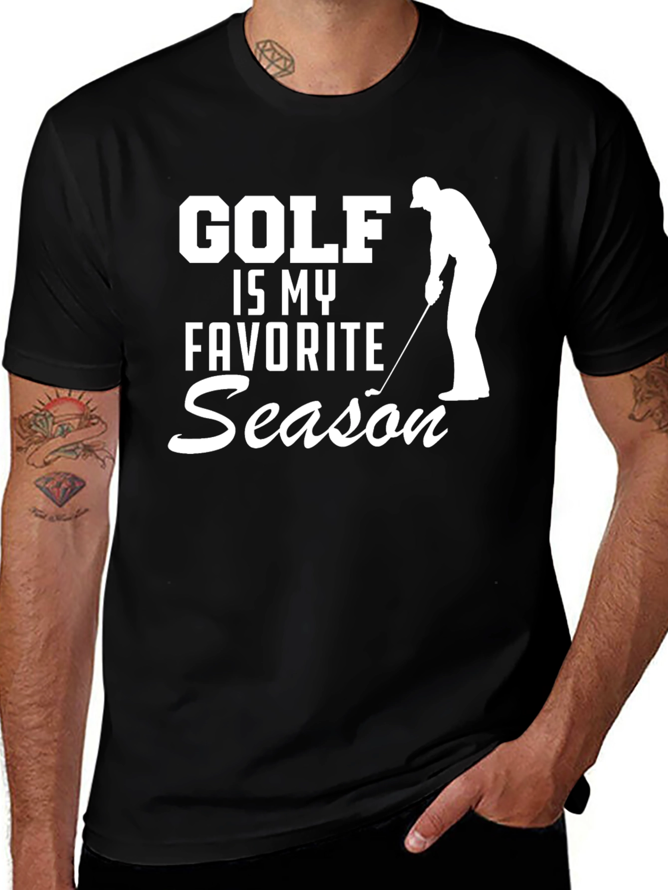 Variant 26 of Golf Is My Favorite Season Black T-Shirt