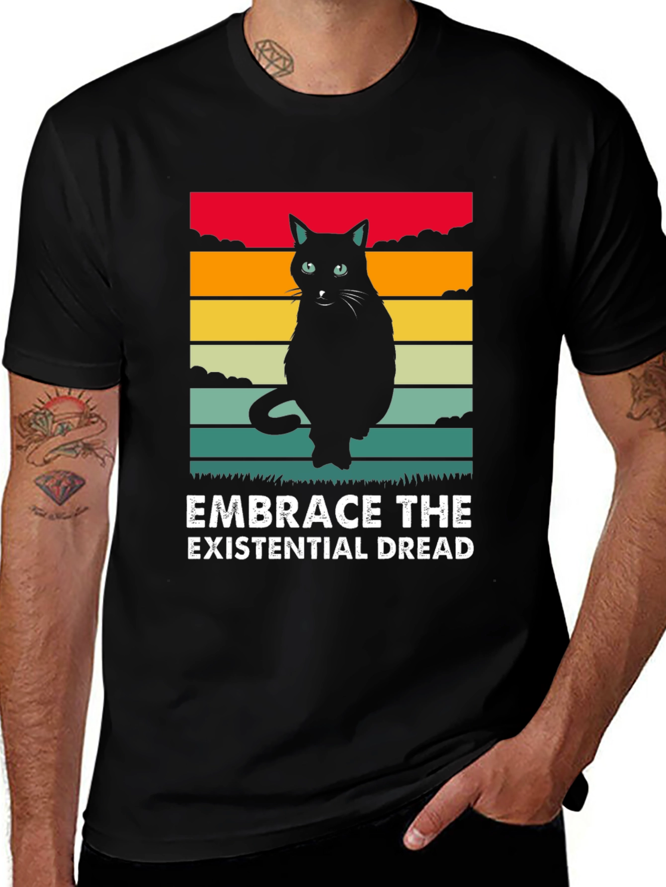 Variant 21 of Existential Dread Cat Graphic Tee