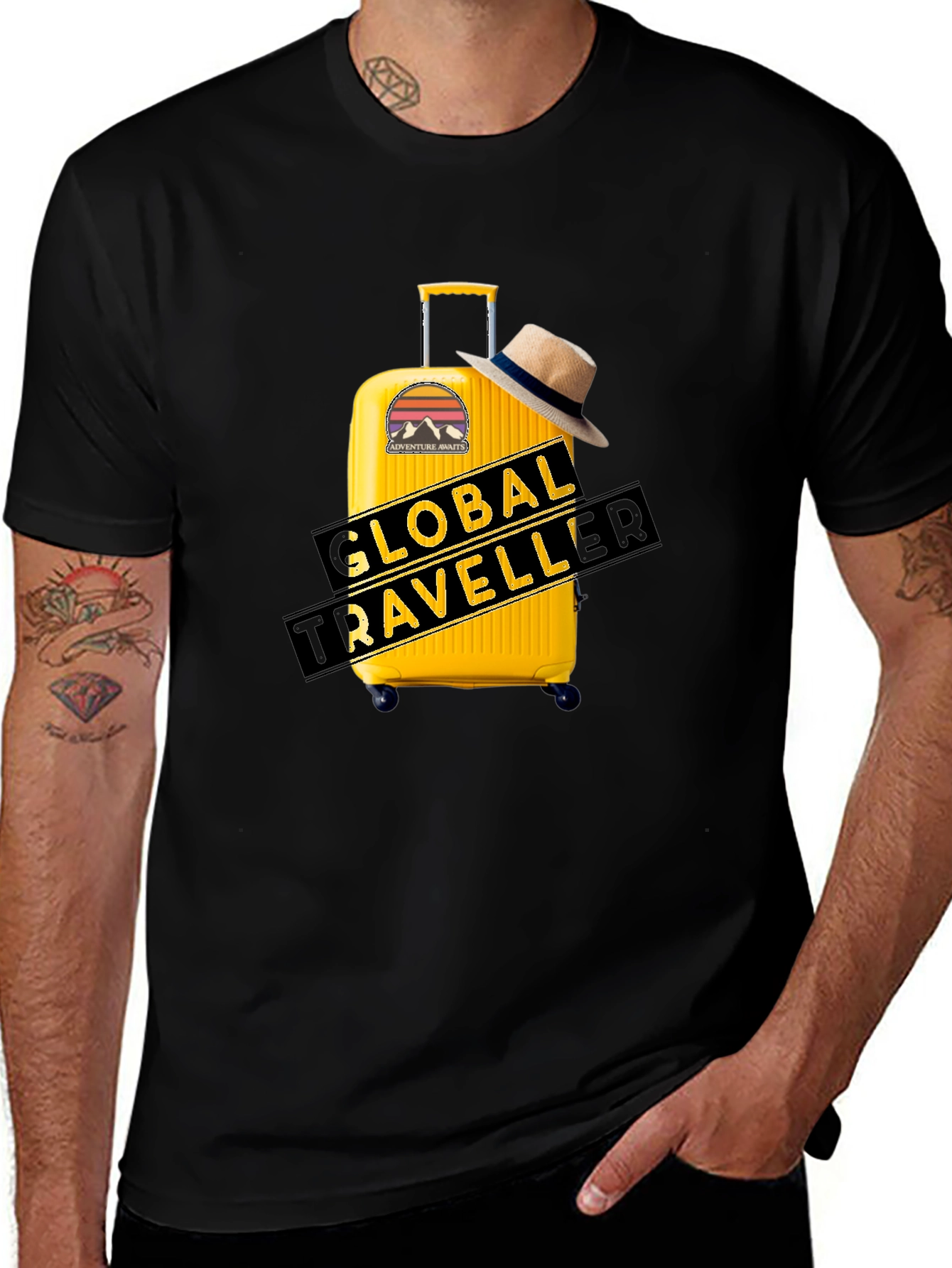 Global Traveller Black T-Shirt