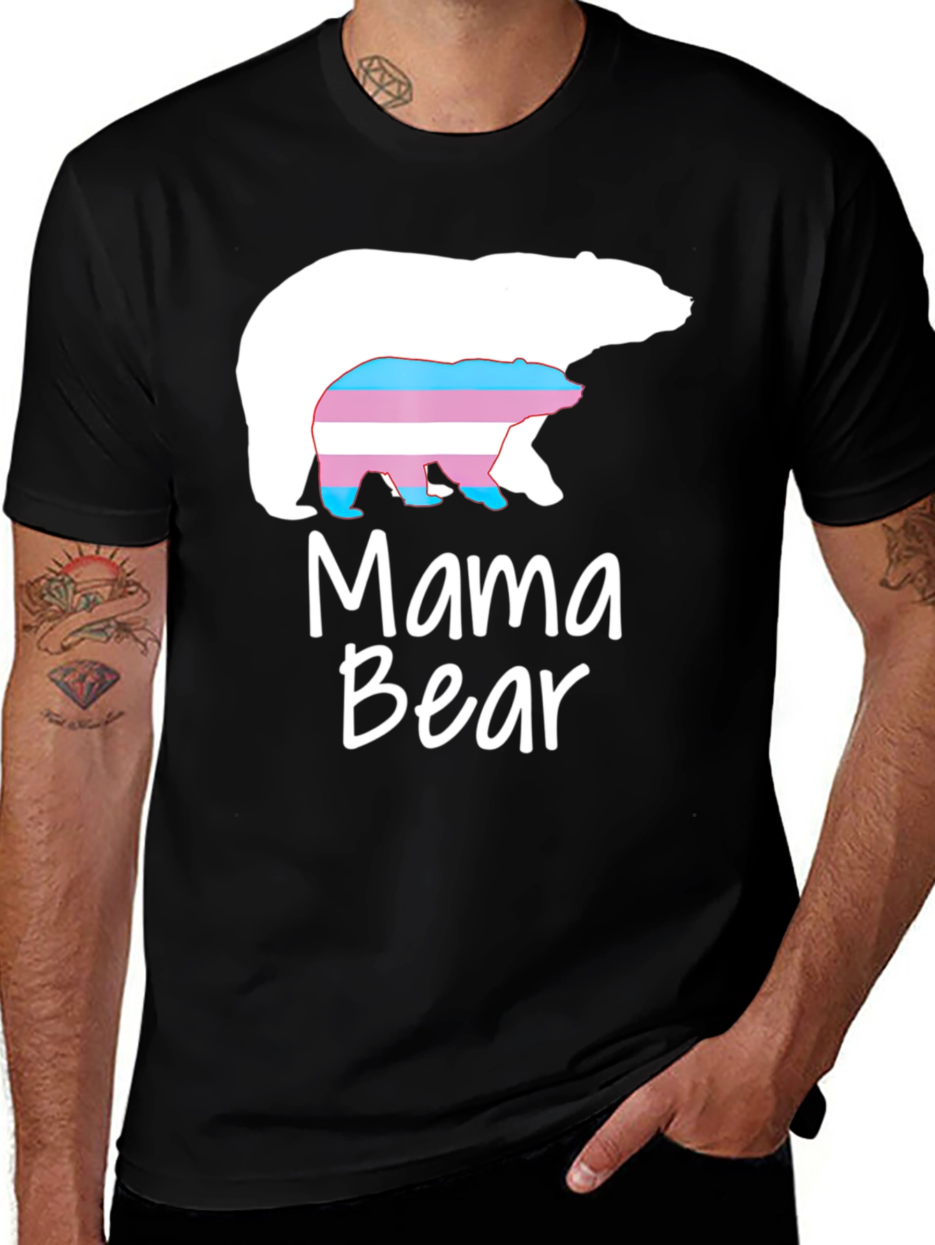 Variant 22 of Mama Bear T-Shirt - Transgender Pride