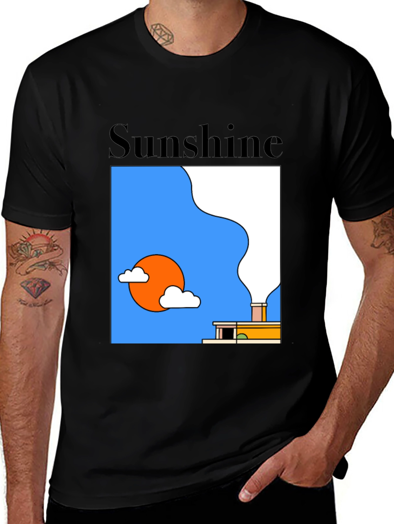 Variant 3 of Sunshine Graphic Tee - Modern Art T-Shirt