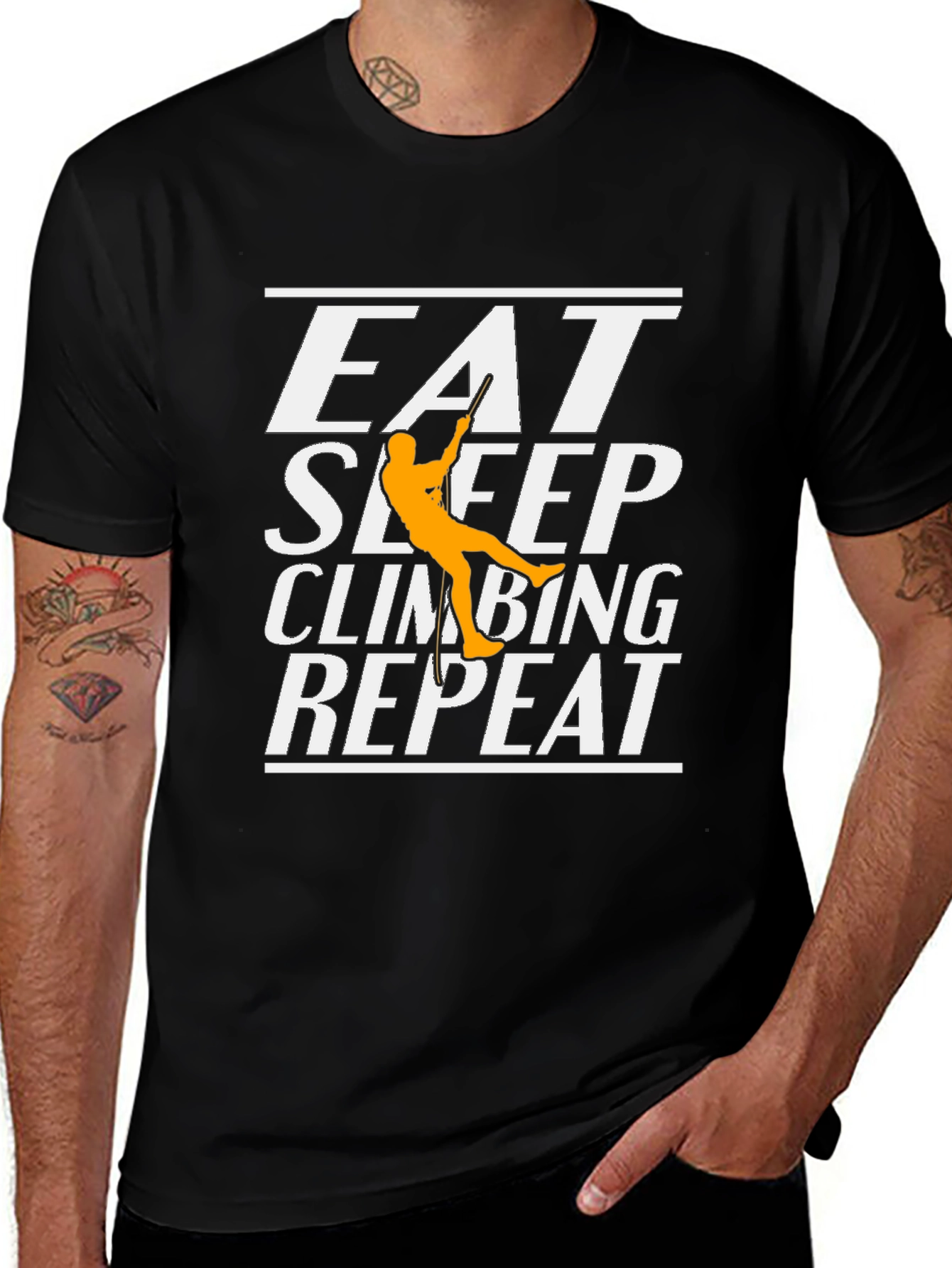 Black Eat Sleep Climbing Repeat T-Shirt main image