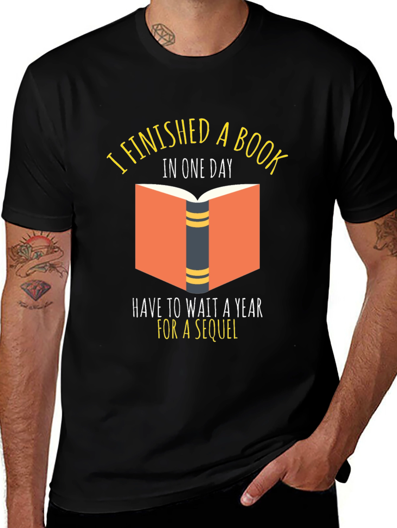 Variant 21 of Book Lover T-Shirt: Finished a Book in One Day