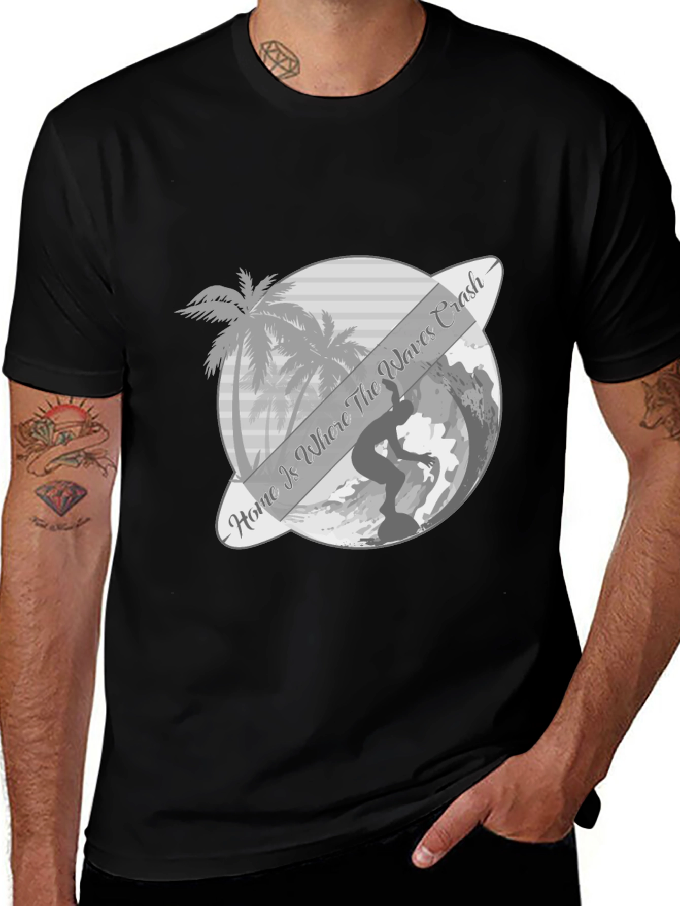 Variant 26 of Surfer's Paradise Tee - Home is Where the Waves Crash