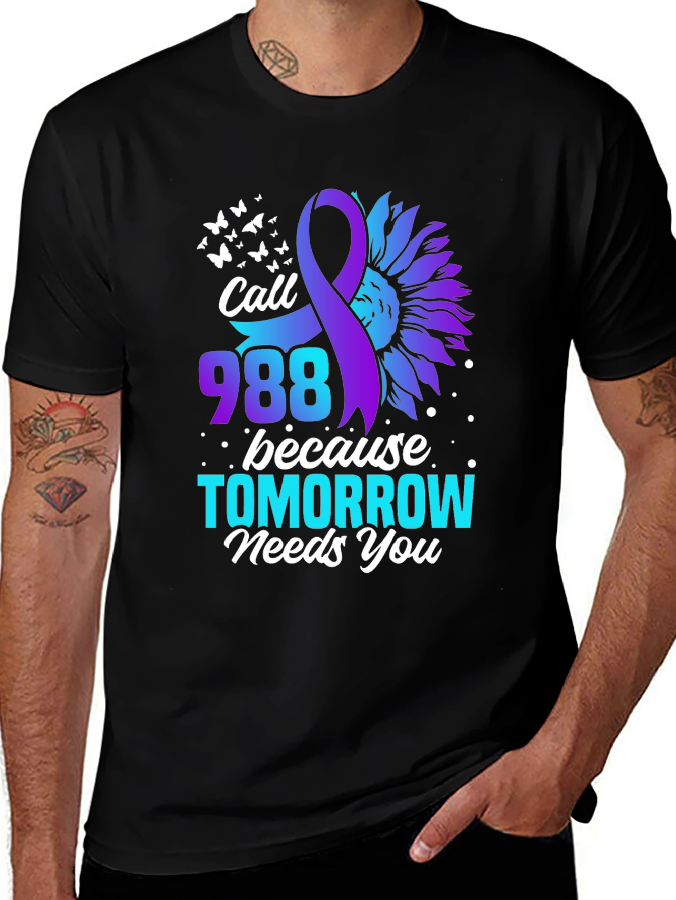 Call 988 T-Shirt - Suicide Prevention Awareness Tee