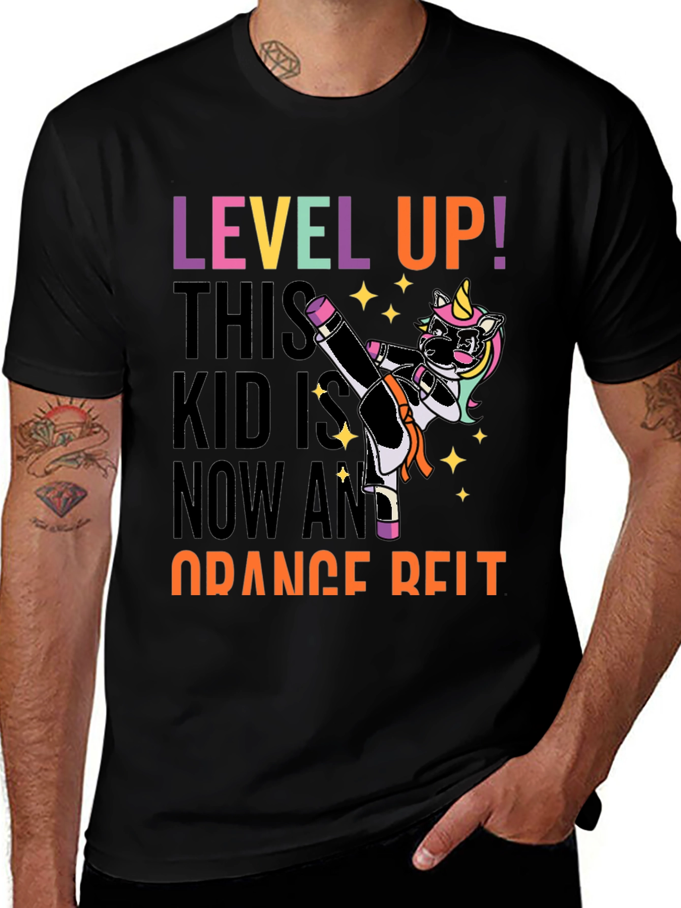 Variant 27 of Level Up Orange Belt Kid T-Shirt