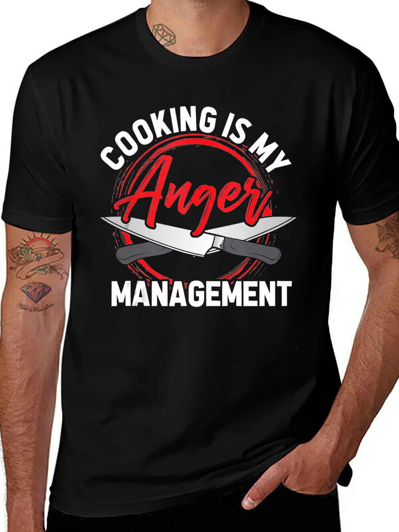 Variant 13 of Cooking is My Anger Management Funny Chef T-Shirt