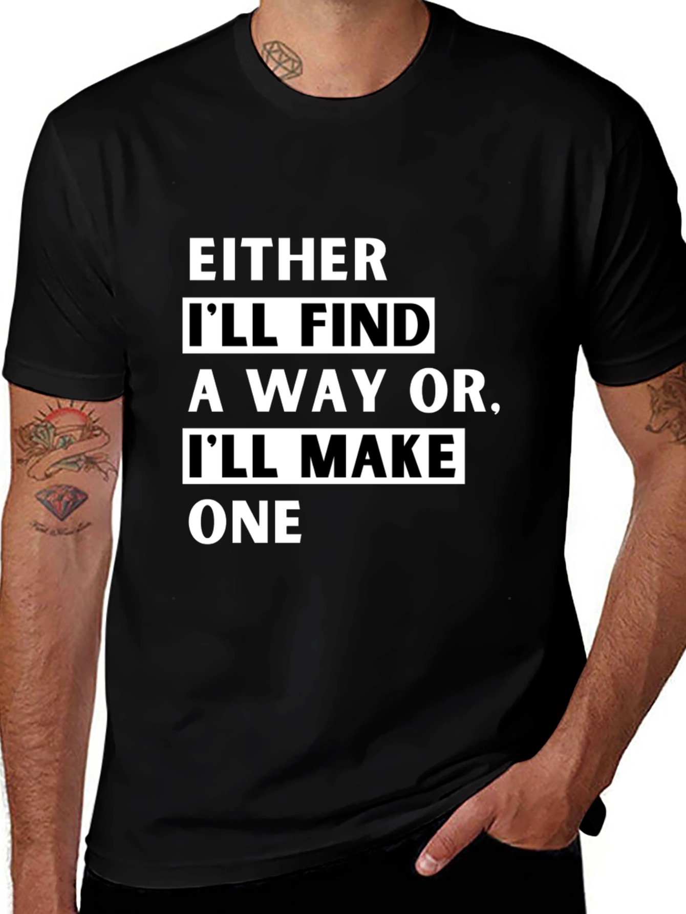 Variant 14 of Motivational 'I'll Find A Way' Graphic Tee