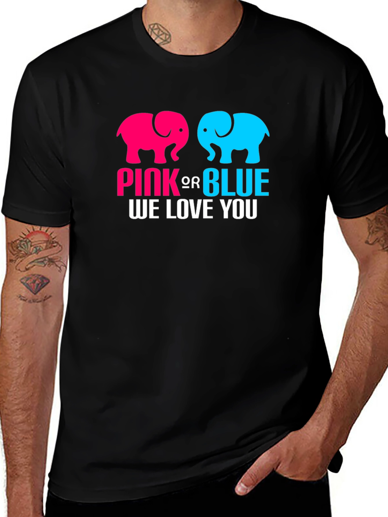 Variant 17 of Pink or Blue We Love You Gender Reveal T-Shirt