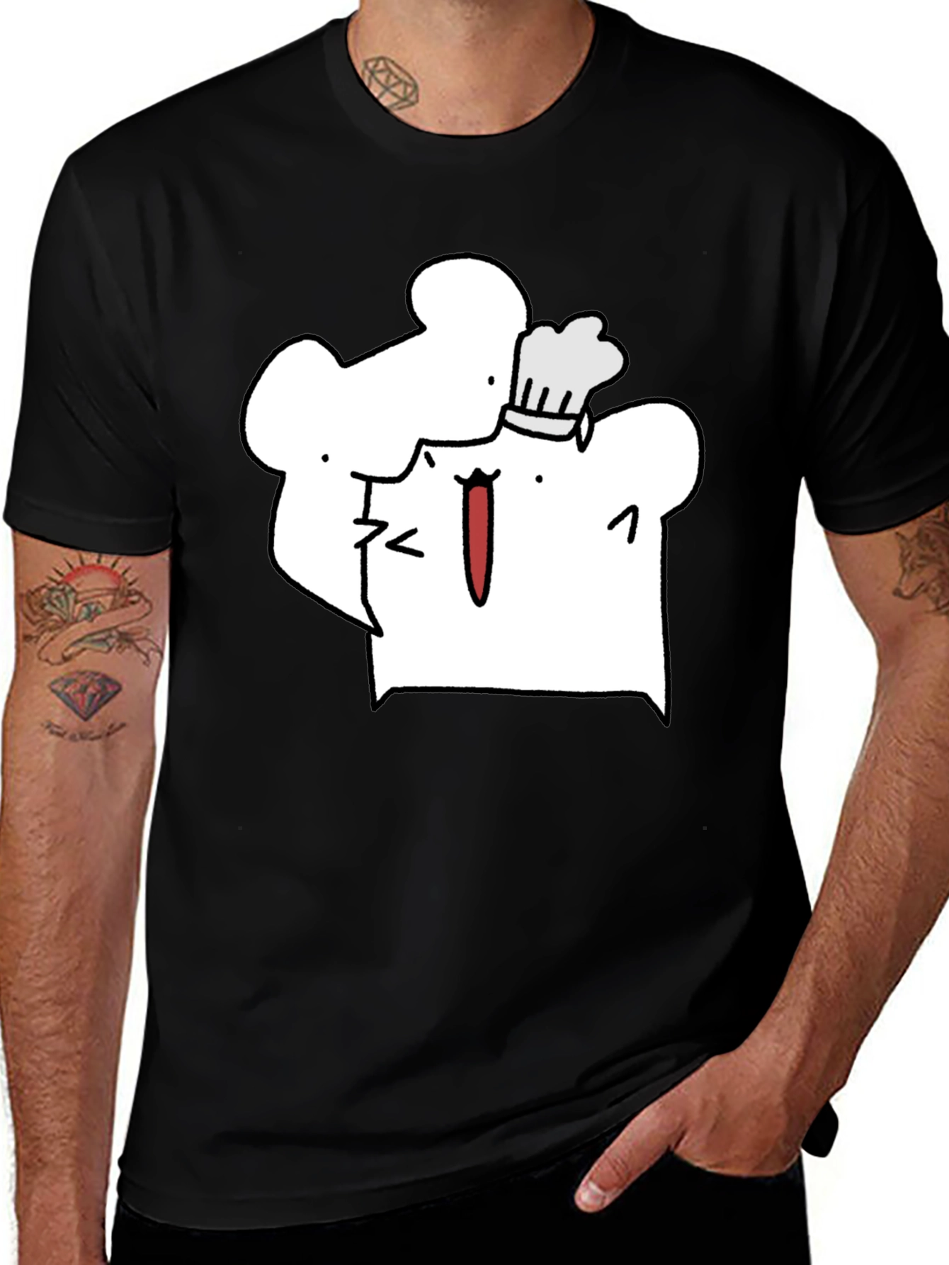 Variant 14 of Chef Doodle Graphic Tee - Black Cotton T-Shirt