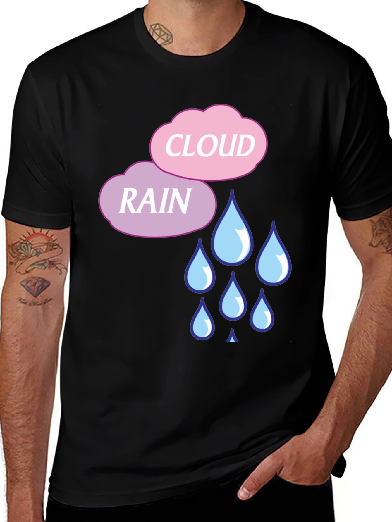 Variant 3 of Rain Cloud Graphic T-Shirt - Cute Weather Design