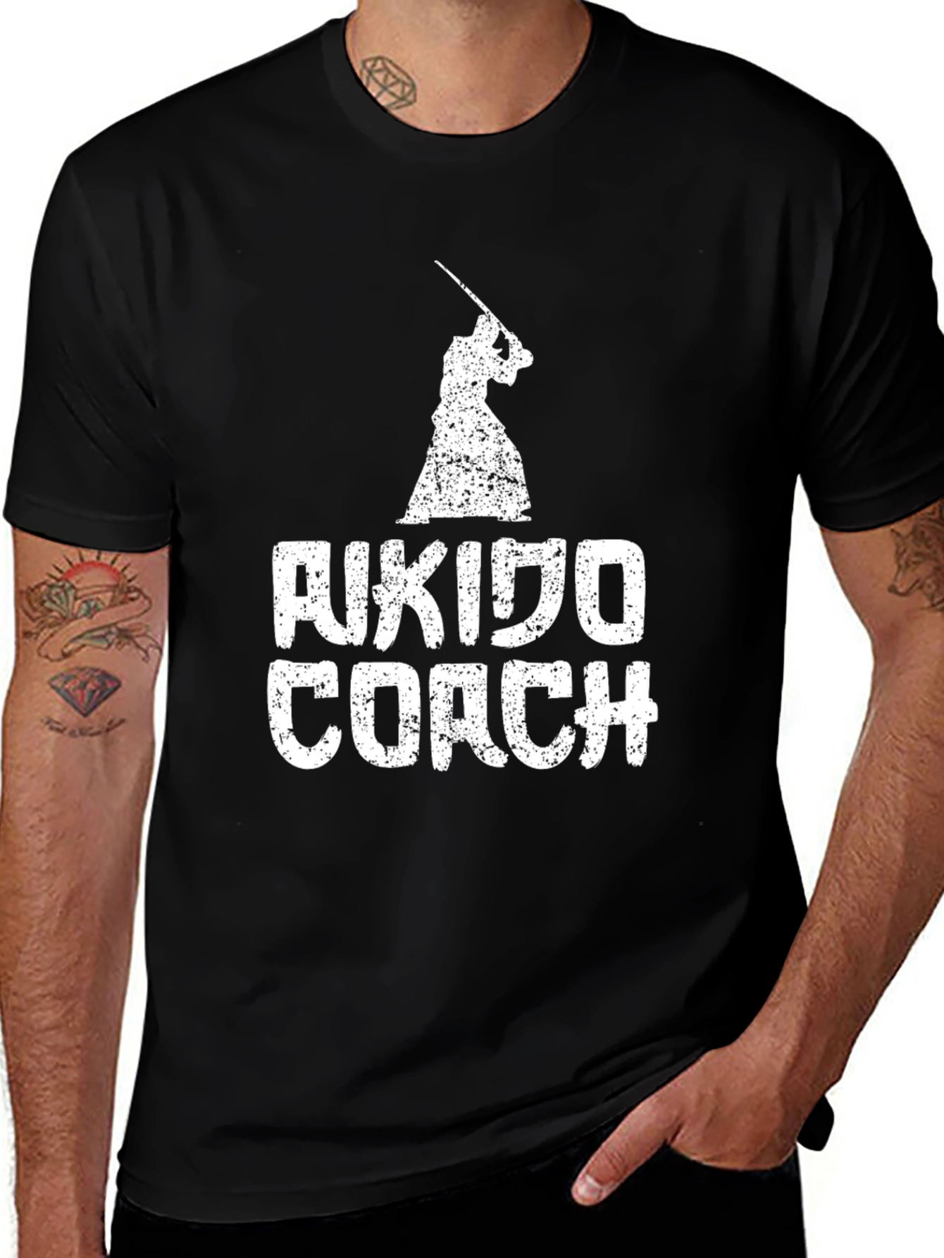 Aikido Coach Black T-Shirt