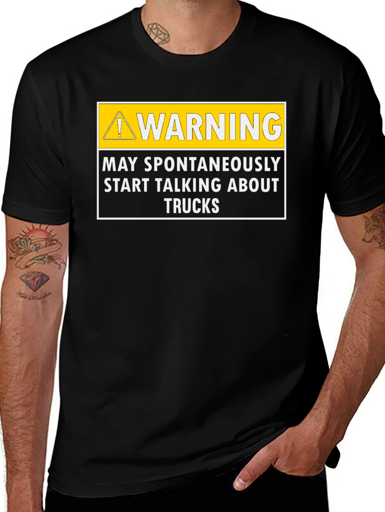 Variant 10 of Warning: May Spontaneously Talk About Trucks T-Shirt