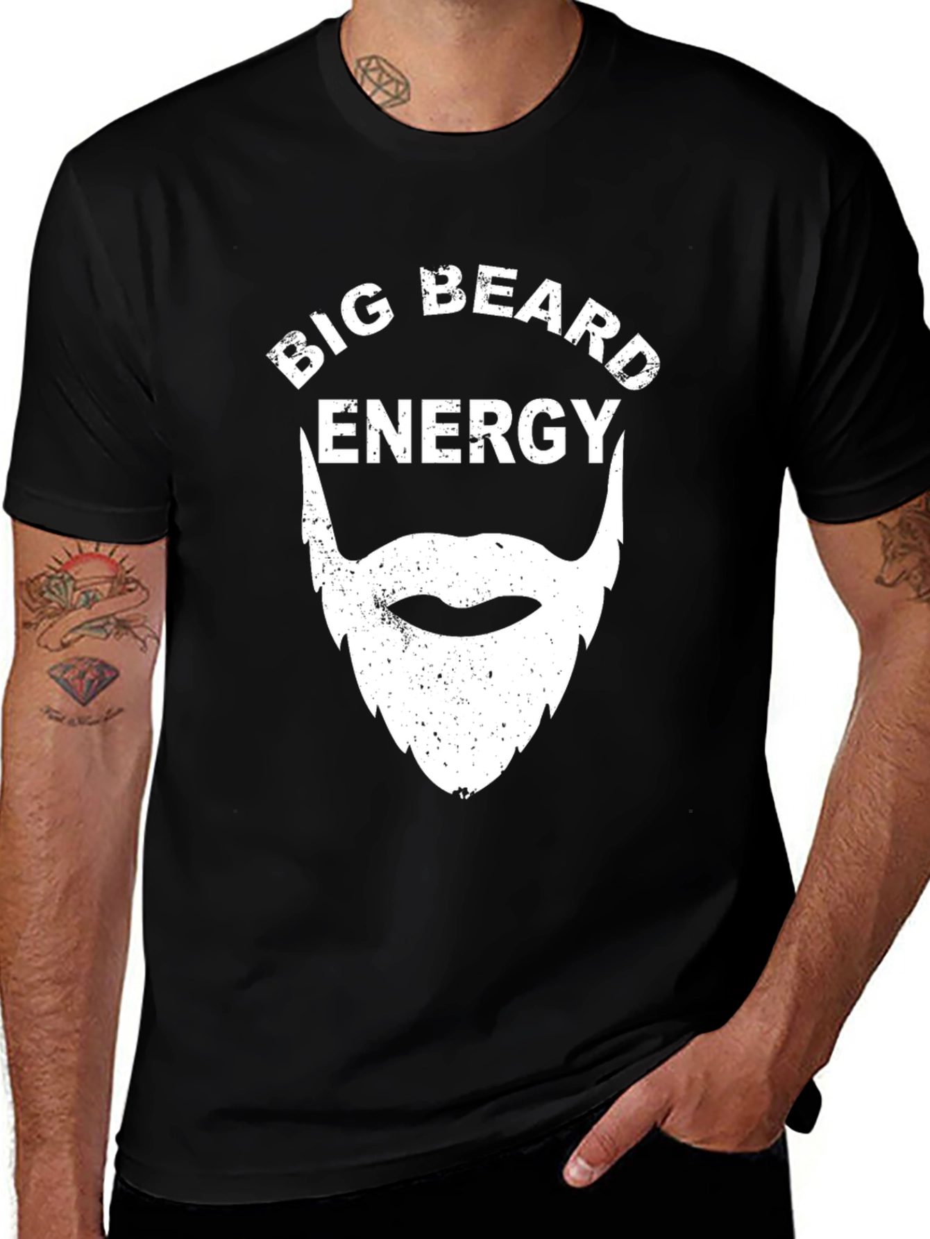 Variant 16 of Big Beard Energy T-Shirt - Distressed Graphic Tee