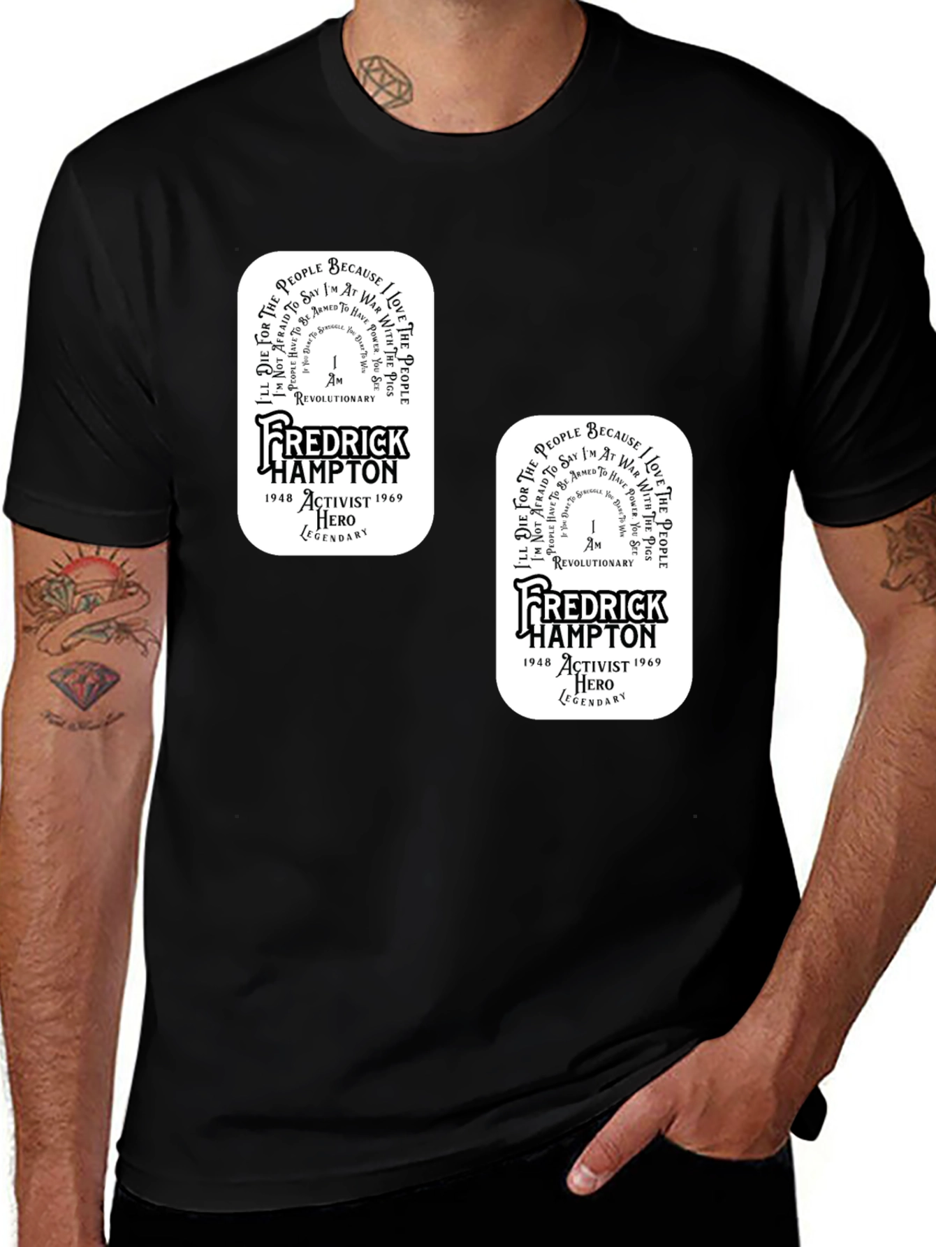 Fred Hampton Activist Hero Graphic T-Shirt