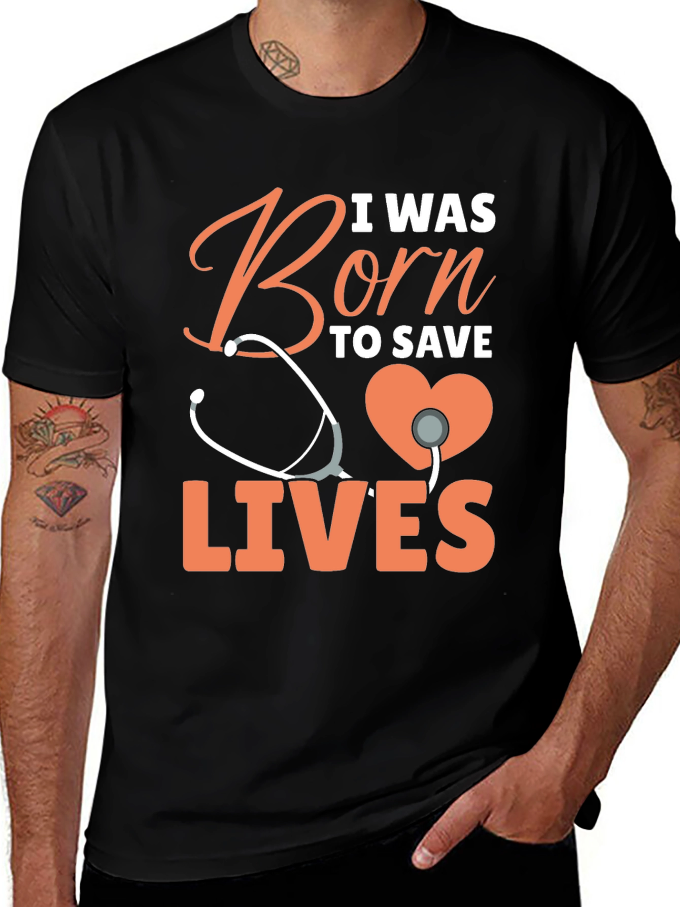 Variant 12 of I Was Born to Save Lives T-Shirt