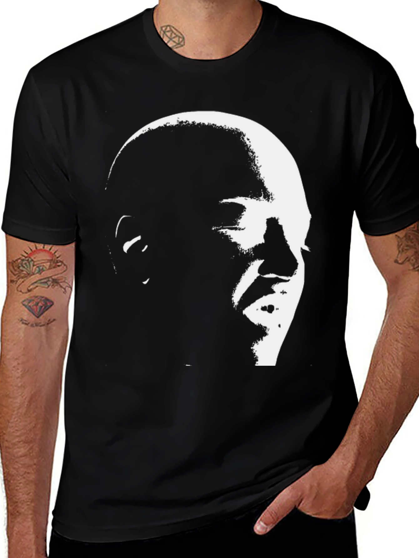 Variant 30 of Bold Portrait Graphic Tee - Black