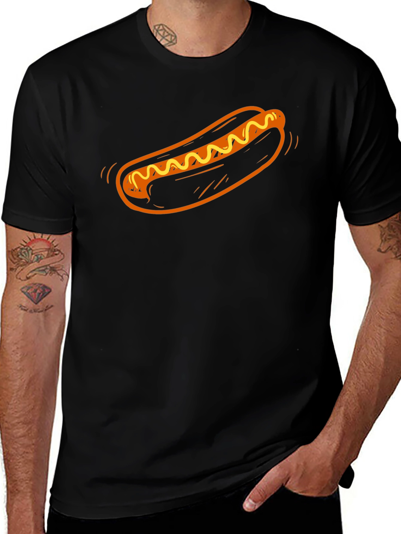 Variant 3 of Hot Dog Graphic T-Shirt - Novelty Food Tee