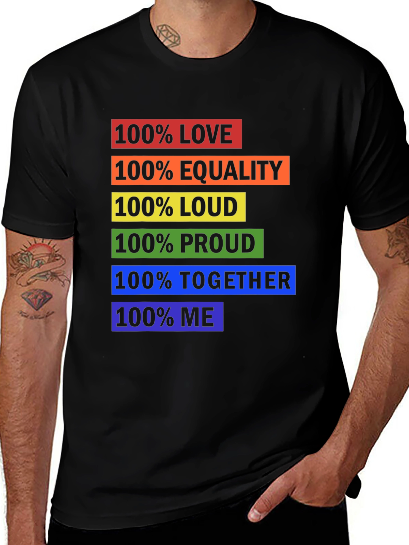 Pride LGBT T-Shirt - Love Equality Loud Proud Together ME