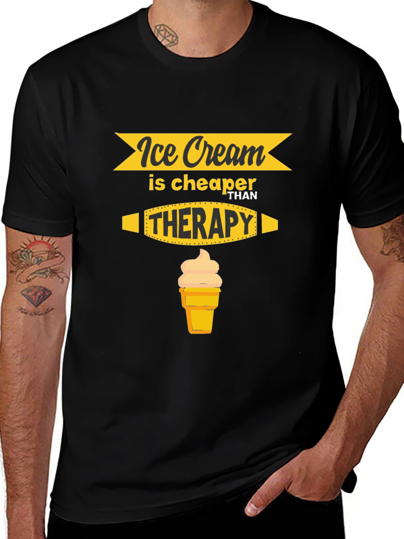Variant 30 of Ice Cream is Cheaper Than Therapy T-Shirt