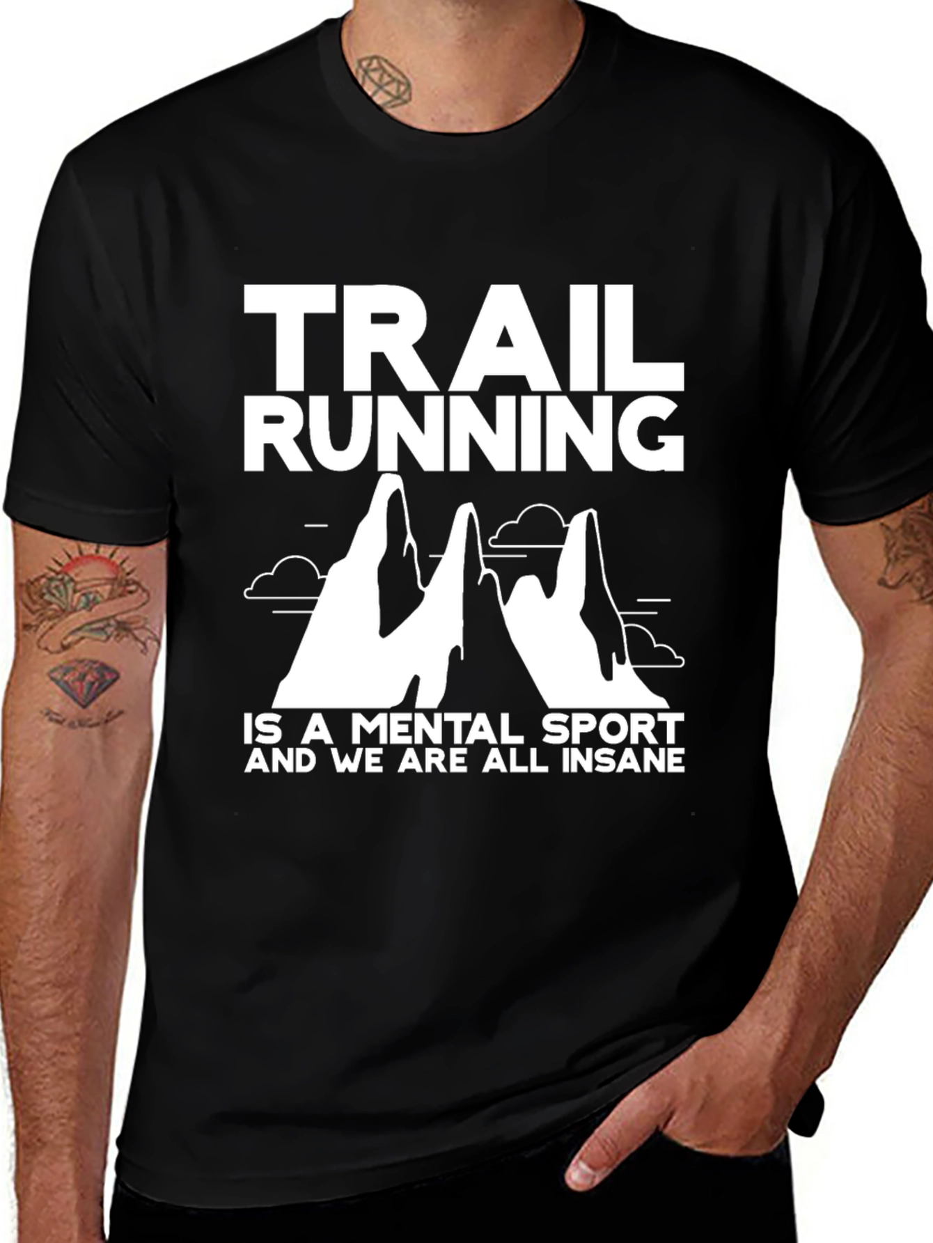 Variant 8 of Trail Running is a Mental Sport T-Shirt