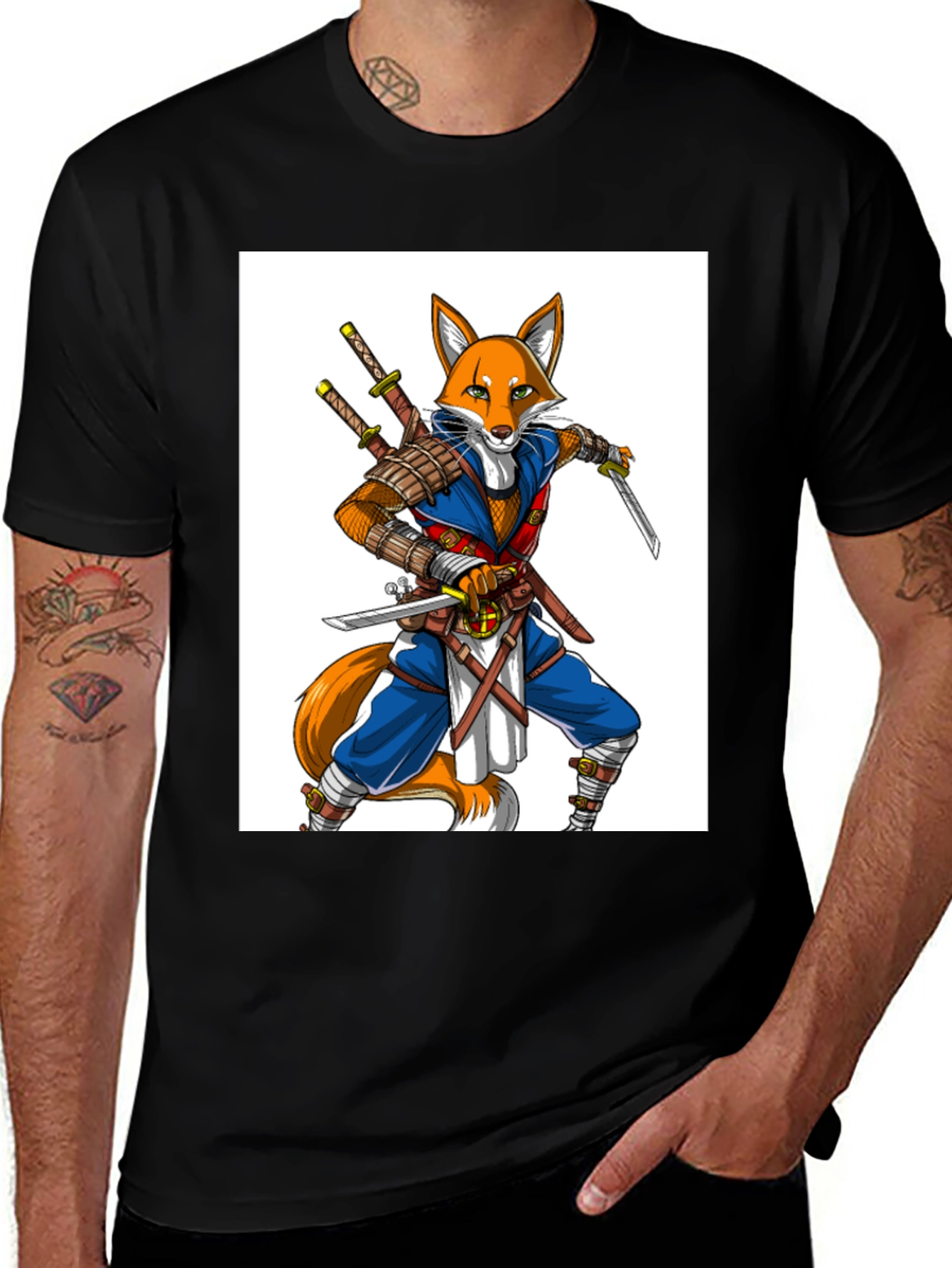 Fox Ninja Graphic Tee - Martial Arts T-Shirt