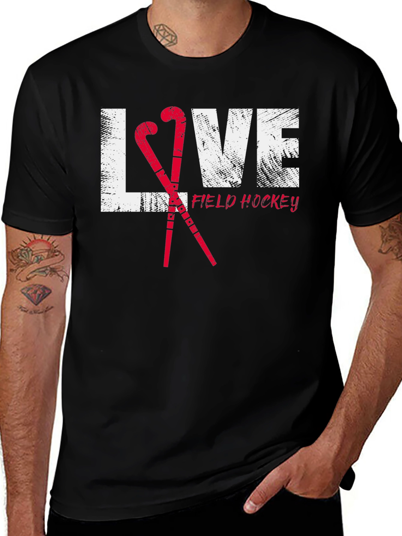 Variant 25 of Love Field Hockey Black Graphic Tee