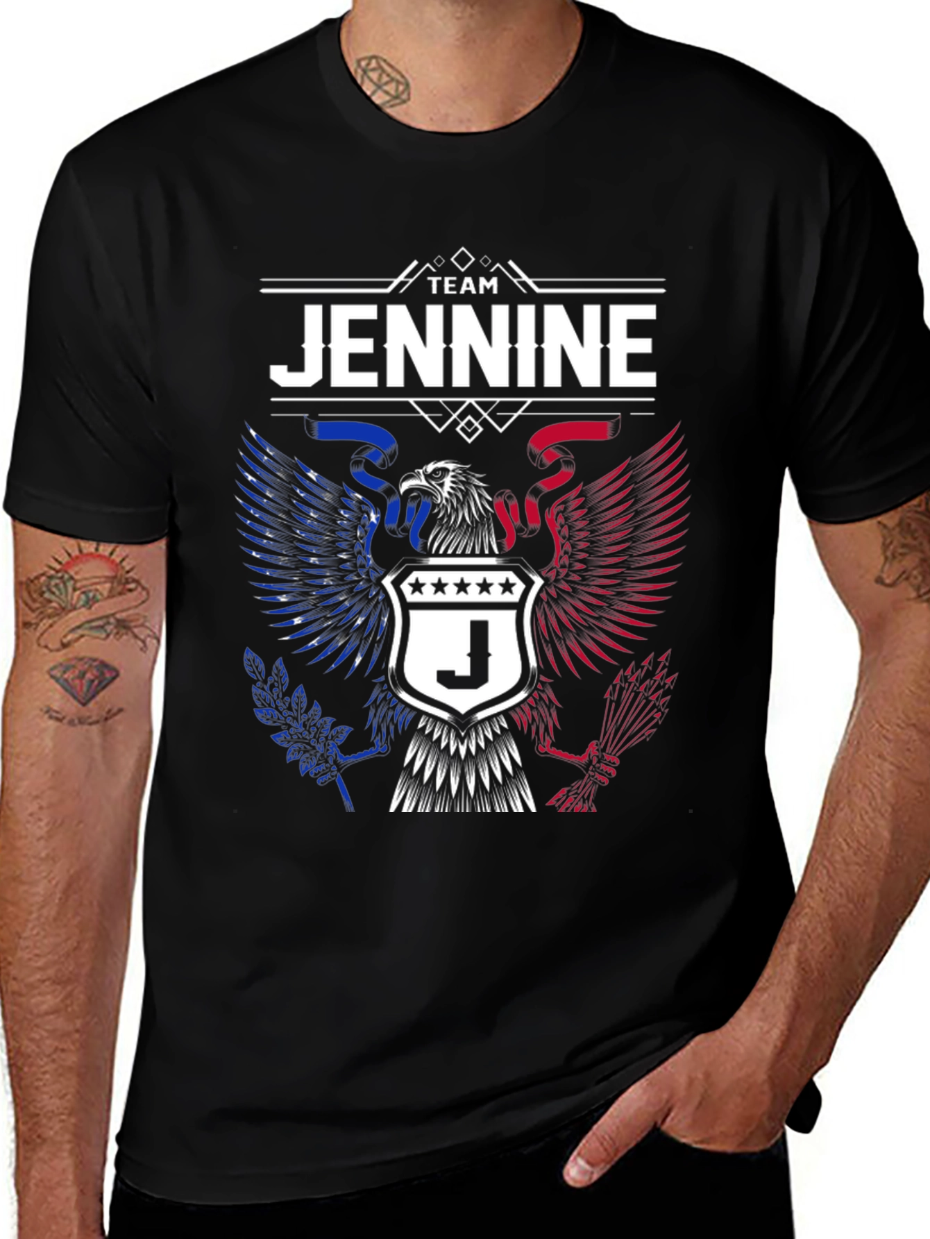 Team Jennine Eagle Crest Graphic T-Shirt