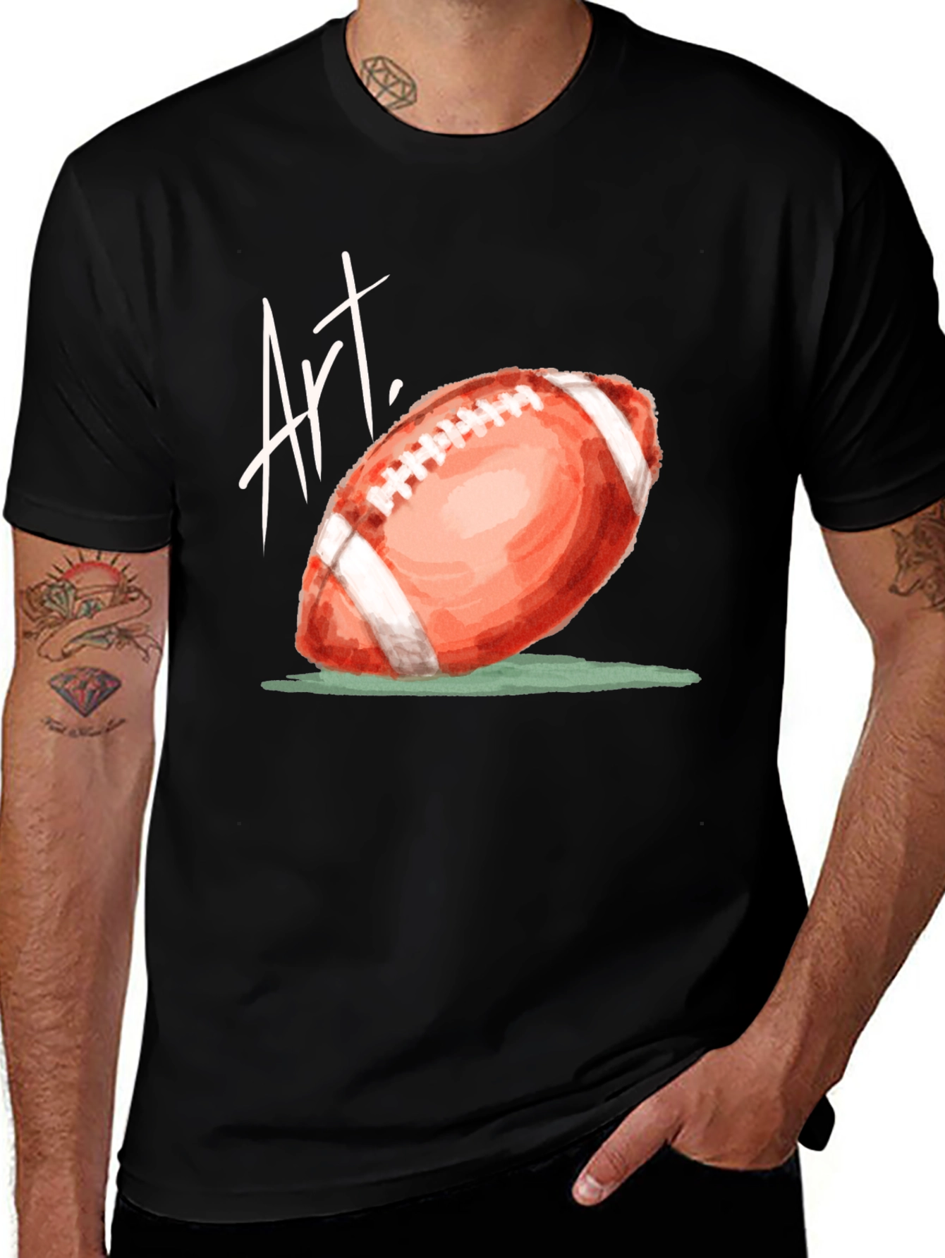 Variant 12 of Art Football Graphic T-Shirt