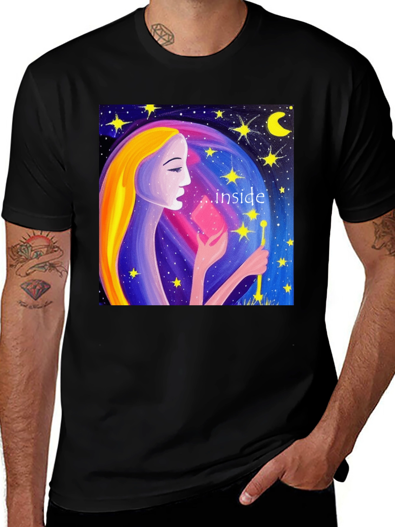Variant 5 of Celestial Dream T-Shirt - Artistic Galaxy Design
