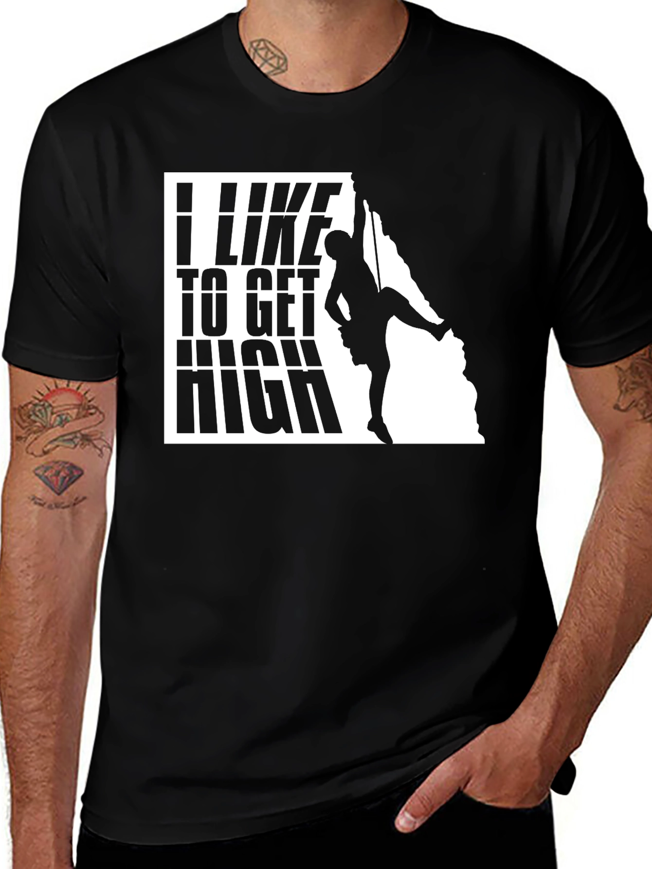 Variant 3 of Rock Climbing T-Shirt - I Like To Get High