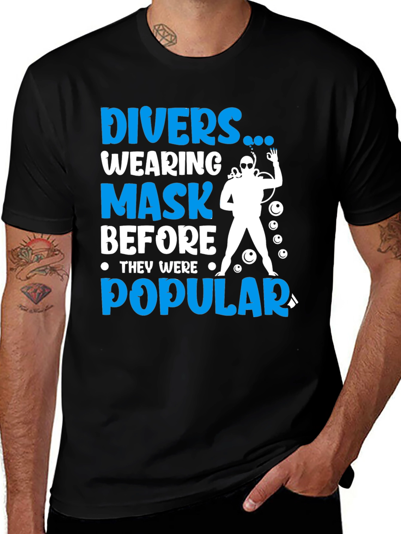 Variant 21 of Divers Wearing Masks T-Shirt - Popular Design