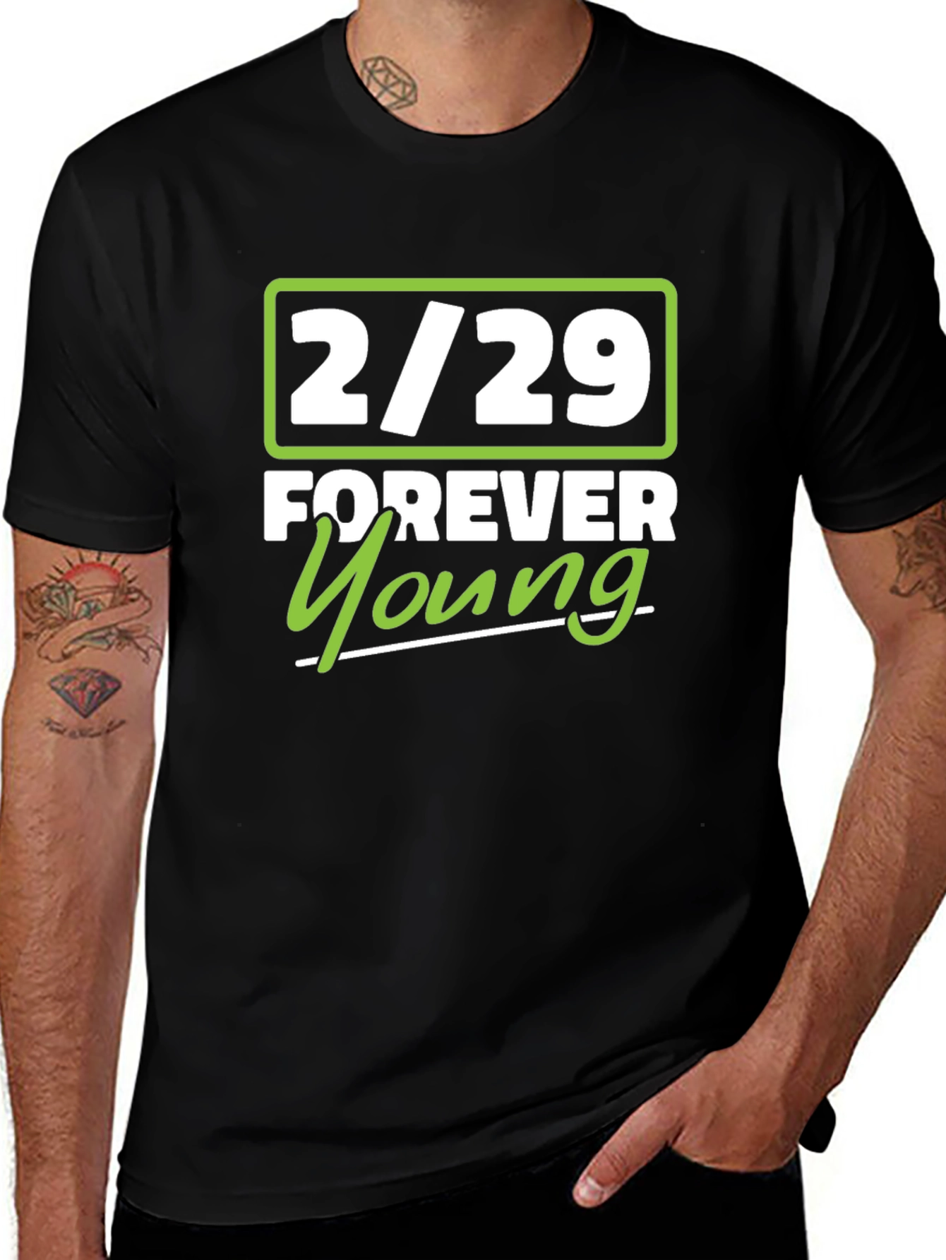 Variant 22 of 2/29 Forever Young Black Graphic T-Shirt
