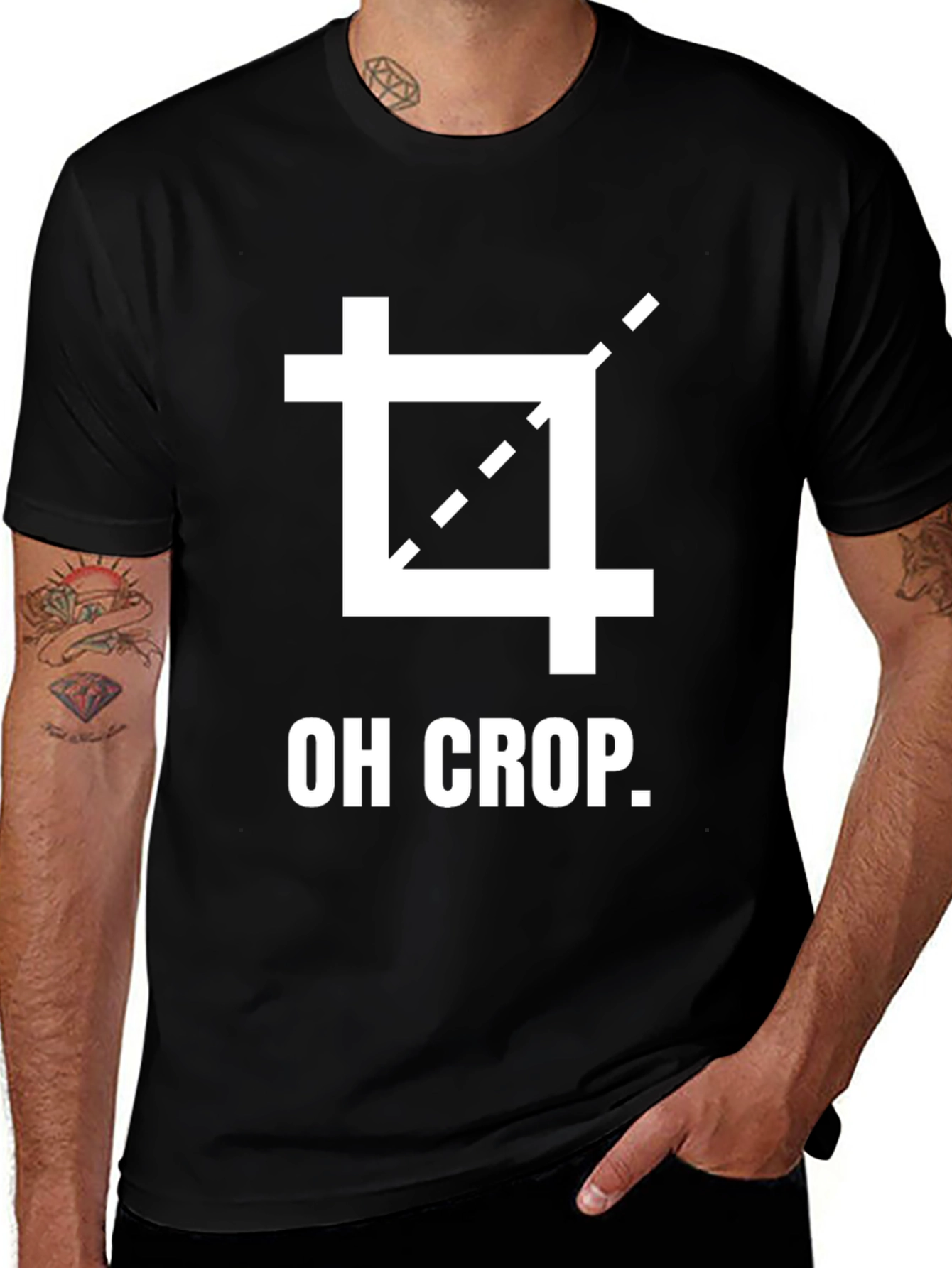 Variant 10 of OH CROP Funny Graphic Tee