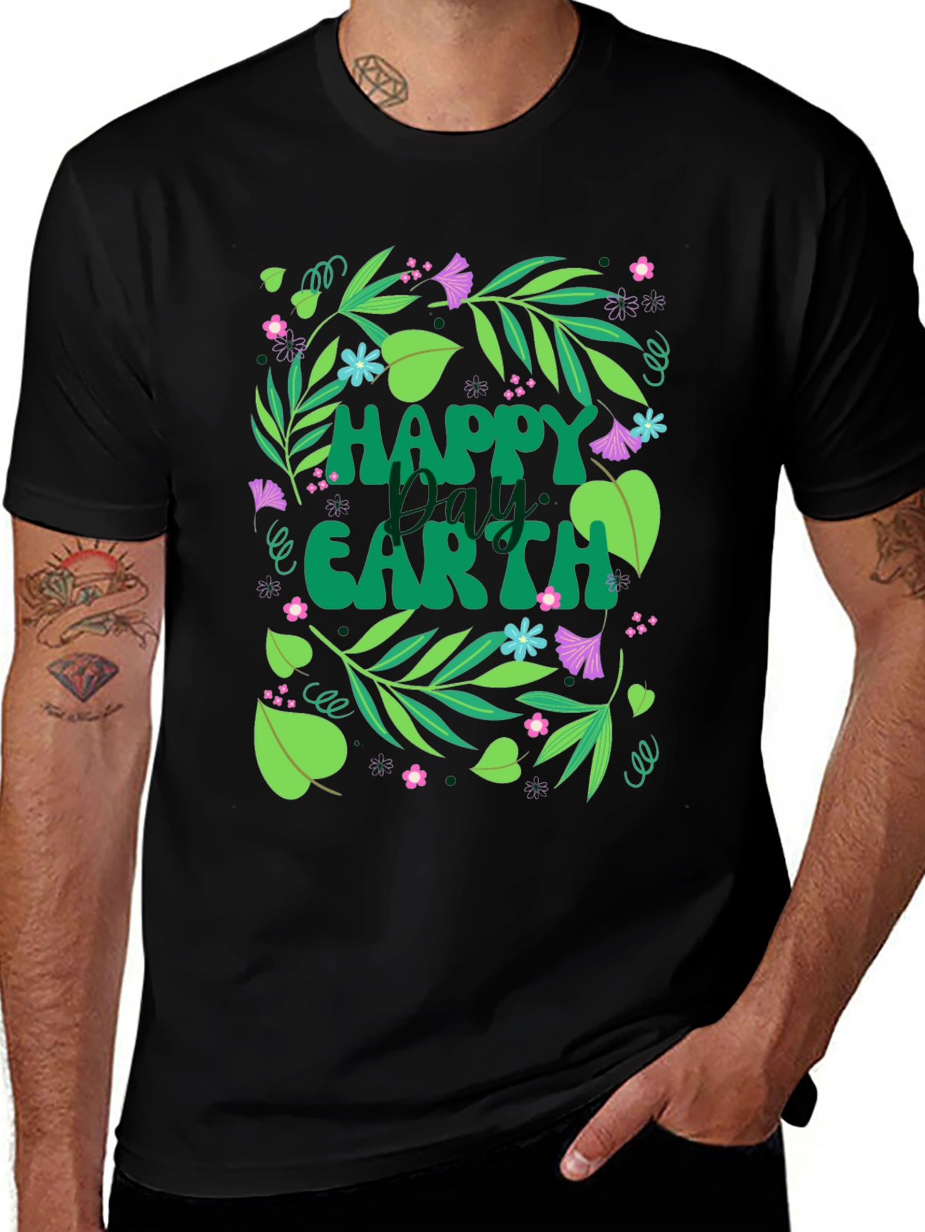 Variant 2 of Happy Earth Day Floral T-Shirt