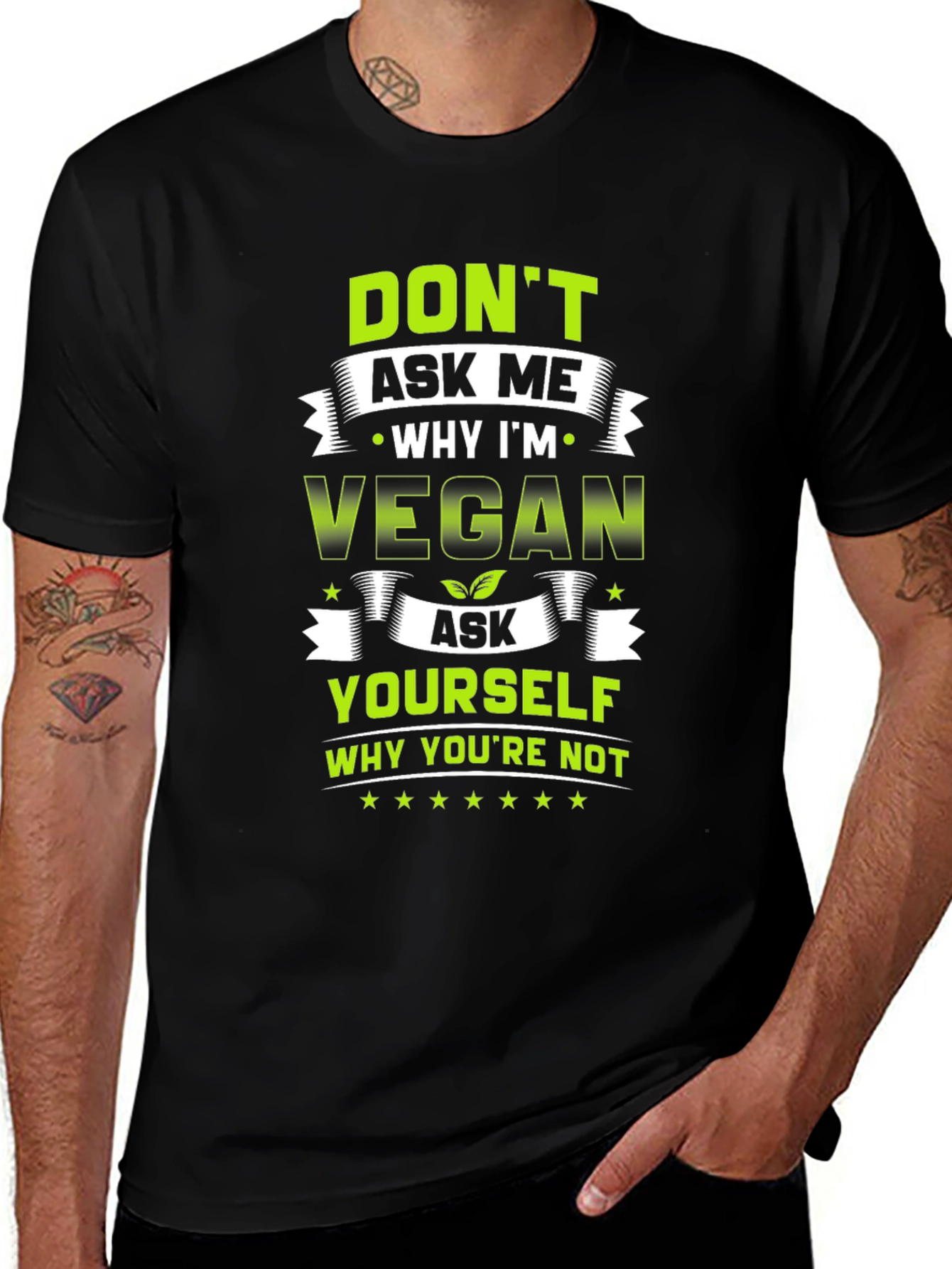 Variant 29 of Vegan T-Shirt - Ask Yourself Why You're Not