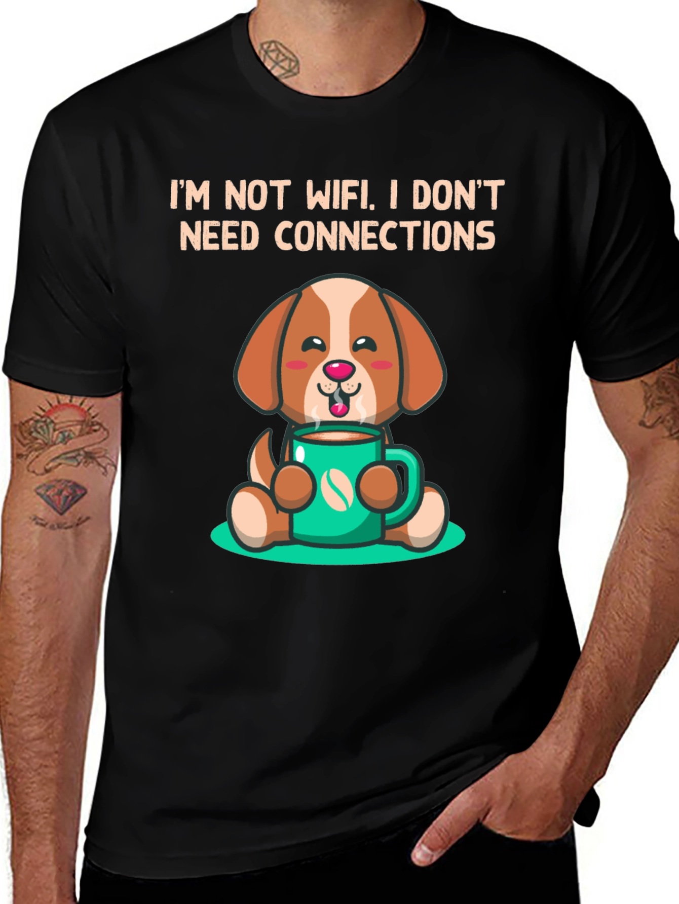 Variant 9 of I'm Not Wifi Dog Graphic Tee