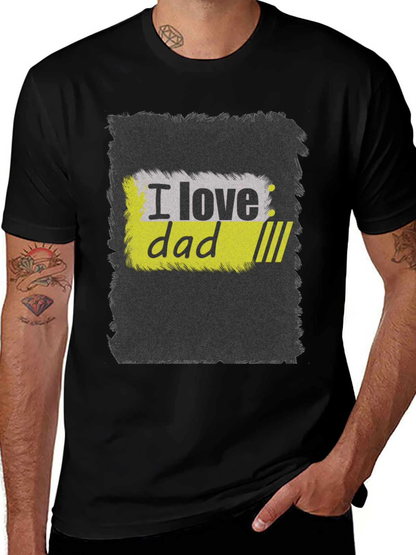 Variant 22 of I Love Dad Graphic T-Shirt