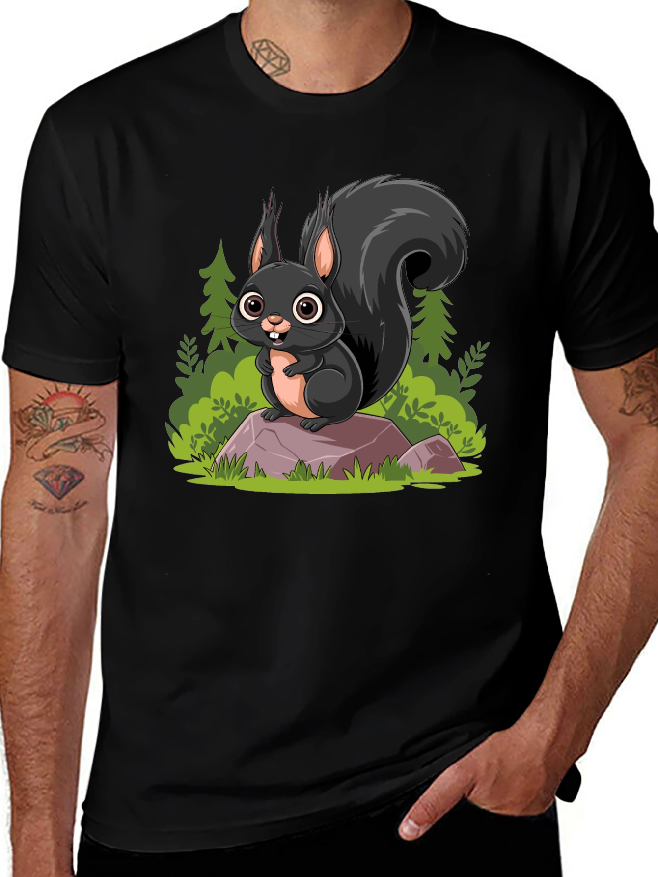 Variant 27 of Squirrel Cartoon Graphic Tee